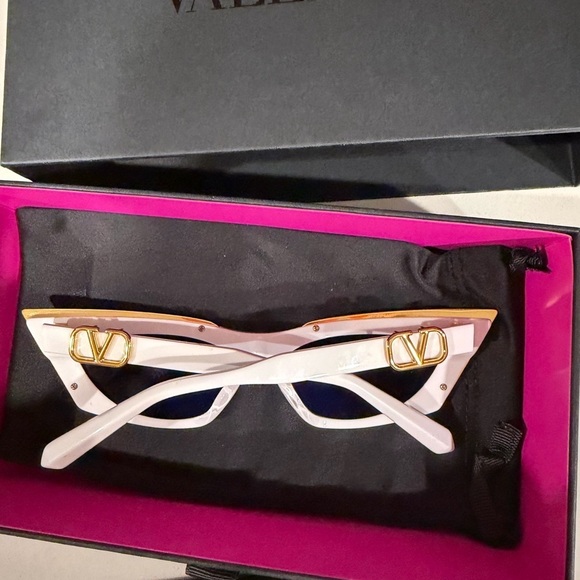 Valentino Garavani Chic White and Gold Sunglasses main image 5